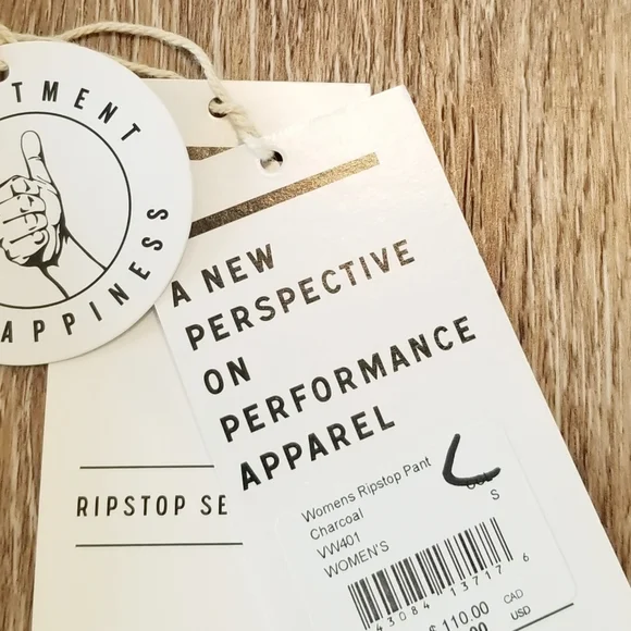 Vuori Women's Ripstop Pant Two Way Organic Stretch Charcoal NWT Athleisure Small - Picture 16 of 16